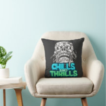 Frissons et frissons Graphique crâne Halloween Hor