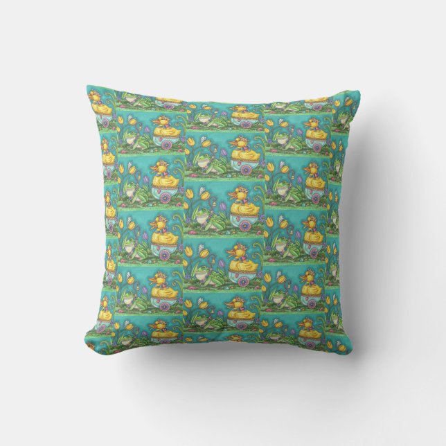 COUSSIN FROG DE PRINTEMPS & DUCK PRINCE EASTER LANCE PILLO (Recto)