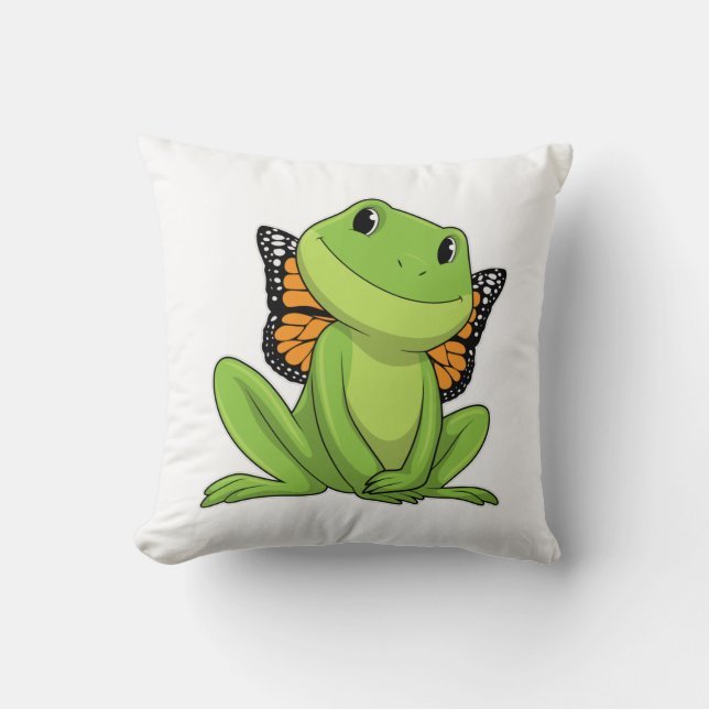 Coussin Frog with Butterfly (Recto)