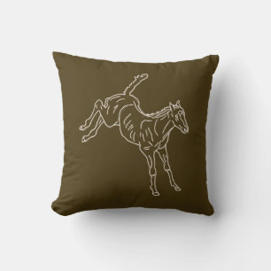 Coussin Frolicking Horse Foal - ligne transparente.