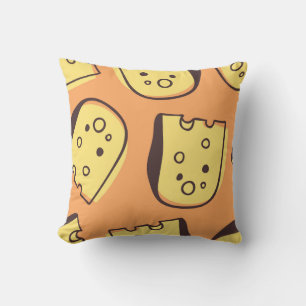 Coussin Fromage tiré à la main : Motif Artistique sans cou