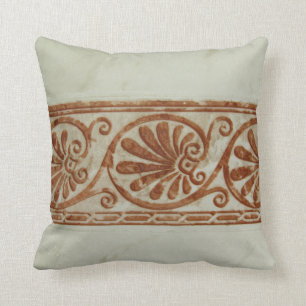 Coussin Frontière Brown méditerranéenne ornementale