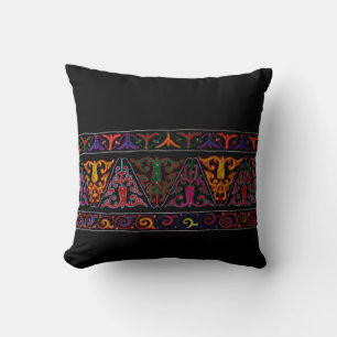 Coussin Frontière de broderie du Xinjiang