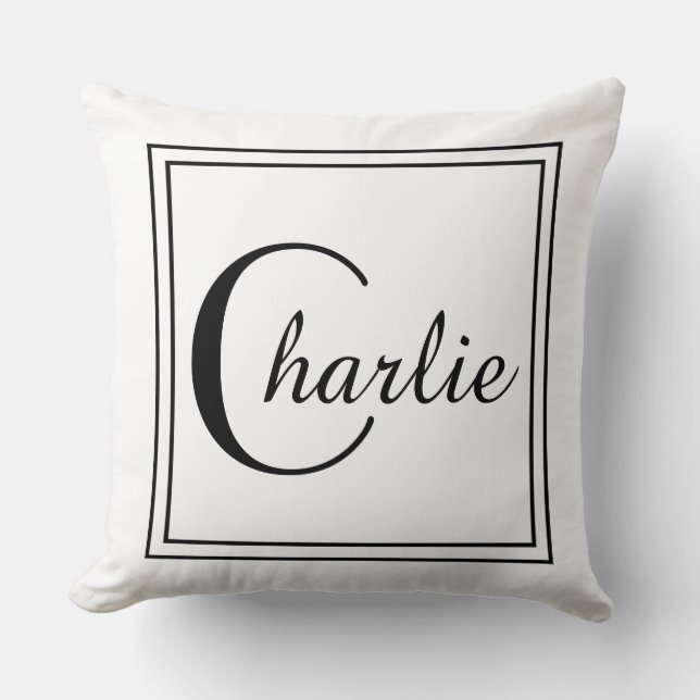 Coussin Frontière de carré noir (Recto)