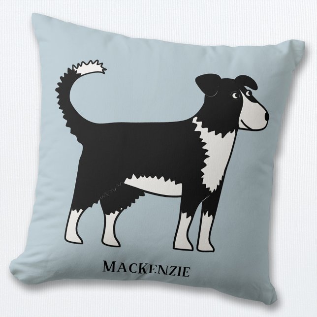Coussin Frontière galloise Collie Sheepdog Personnalisé (Welsh Border Collie Sheepdog personalized throw pillow)