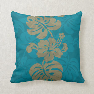 Coussin Frontière hawaïenne KL303 de ketmie de Kalakaua
