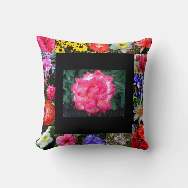 Coussin FRONTIÈRE JARDIN FLEURI (Recto)