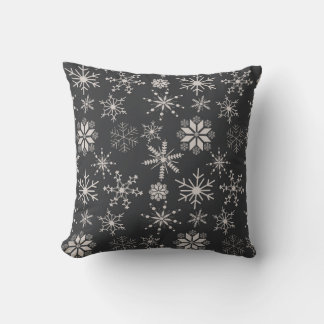 Coussin Frost & Flourish Flocons de Neige – Minuit