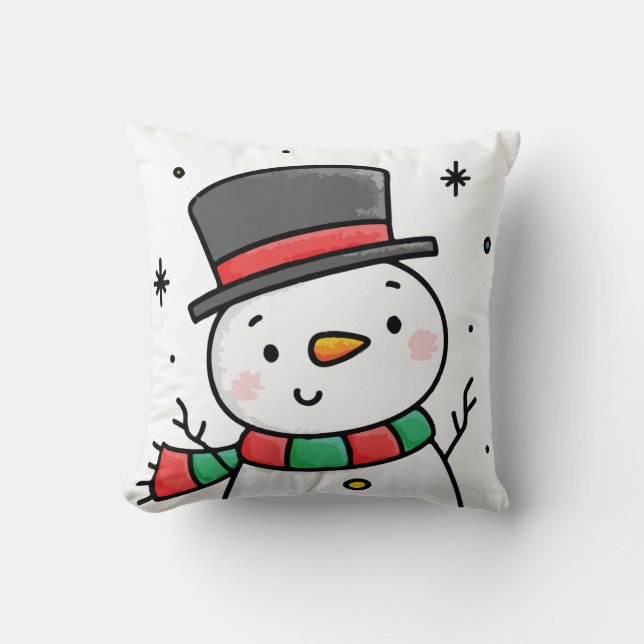 Coussin Frosty le bonhomme de neige body bébé (Recto)