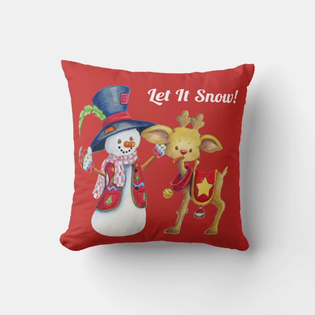 Coussin Frosty Le Snowman D'Hiver (Recto)