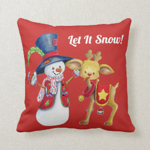 Coussin Frosty Le Snowman D'Hiver