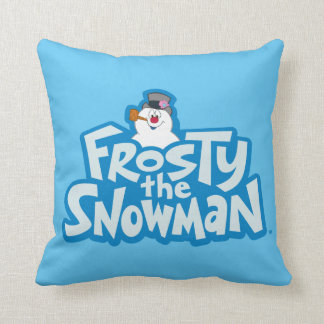 Coussin Frosty the Snowman™ | Logo empilé gelé