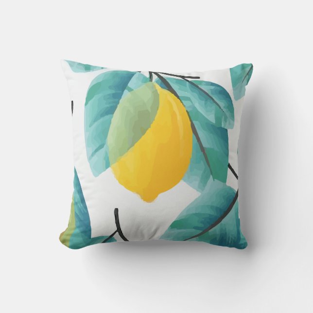 Coussin Fruit au citron motif (Recto)