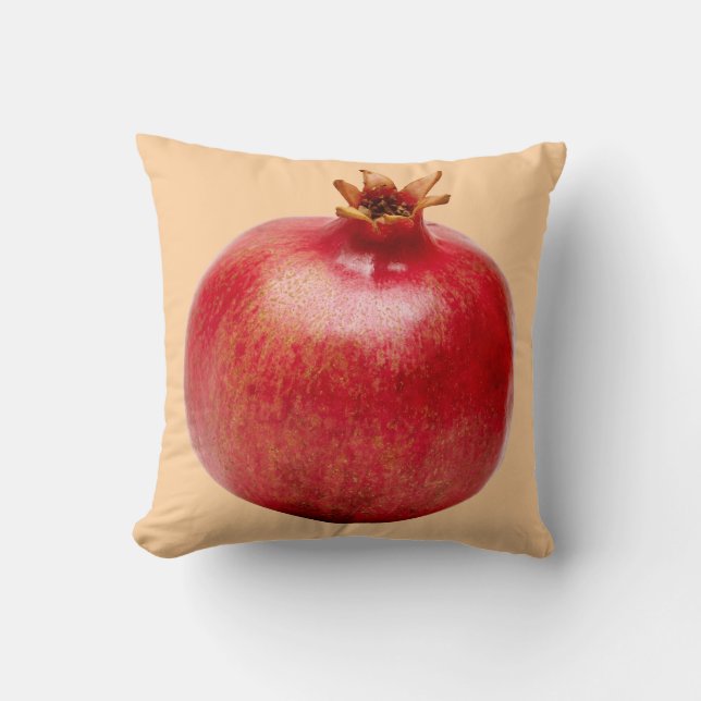 Coussin Fruit de grenade rouge fraîche et entière Art alim (Recto)