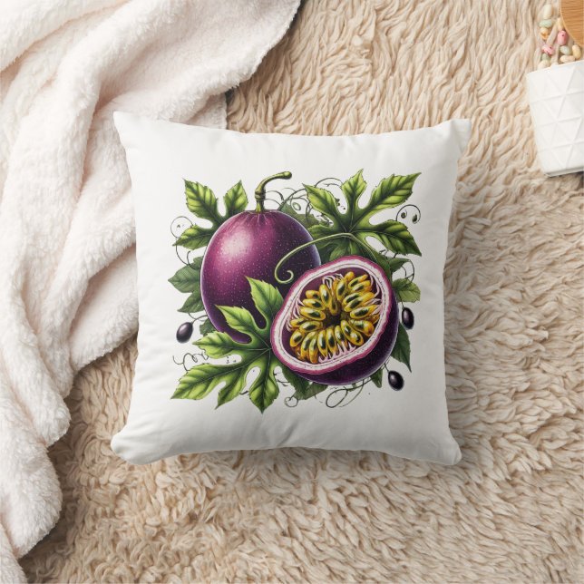 Coussin Fruit de Passionfruit tropical Botanique (Couverture)