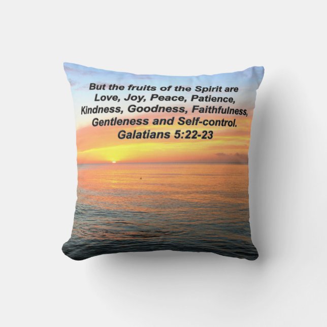 COUSSIN FRUIT GALATIEN DE LA BIBLE SPIRITE VERSE (Recto)