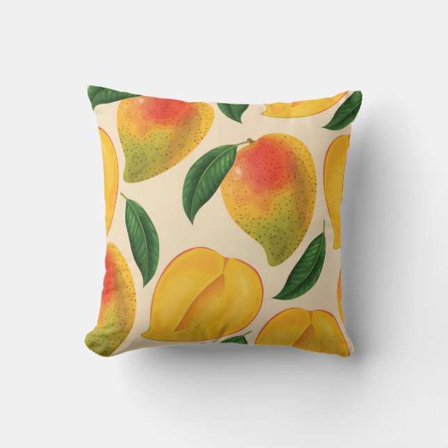 Coussin Fruit Mango Motif sans joint (Recto)