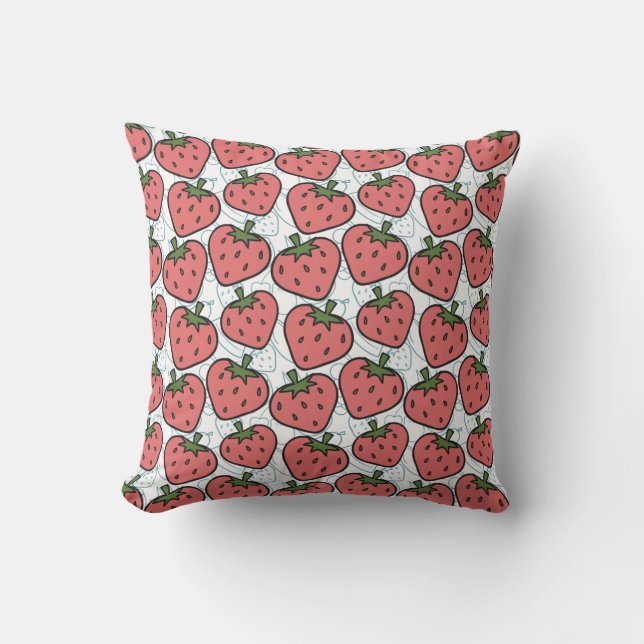 Coussin Fruit motif transparent | motif de surface de frui (Recto)