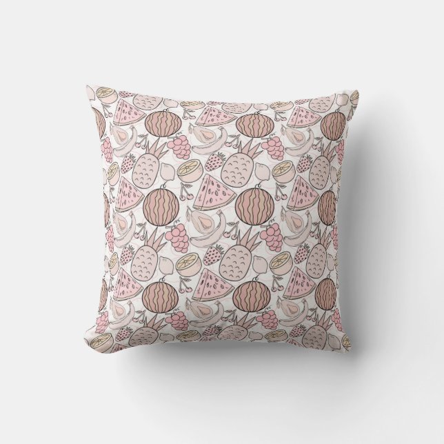 Coussin Fruit motif transparent | motif de surface de frui (Recto)