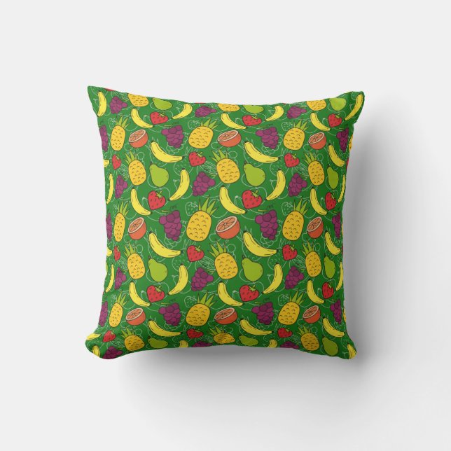 Coussin Fruit motif transparent | motif de surface de frui (Recto)