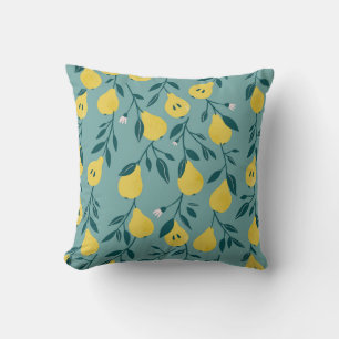 Coussin Fruit poire jaune : Arrière - plan Vintage