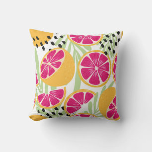 Coussin Fruit sans couture motif, pamplemousse à l tropica