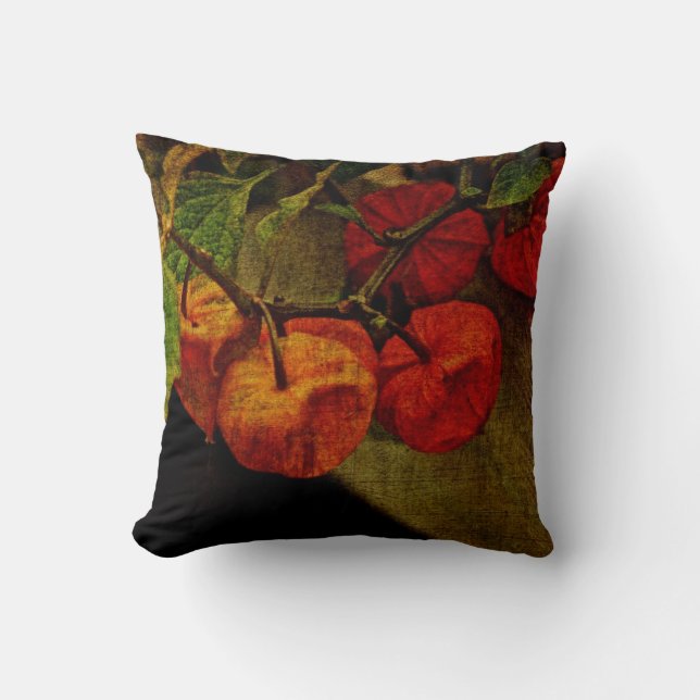 Coussin Fruits à lanternes chinois (Recto)