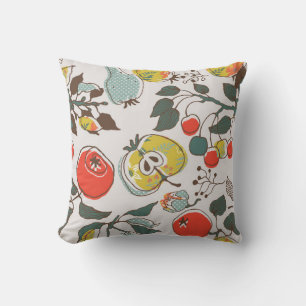 Coussin fruits assortis. motif transparent