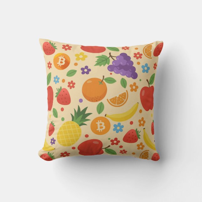 Coussin Fruits Bitcoin (Recto)