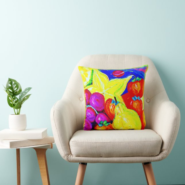 Coussin Fruits brillants et Ciels stellaires. Commandez dè (Chaise)