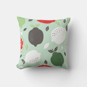 Coussin Fruits citrons Citrus Papier peint Vintage