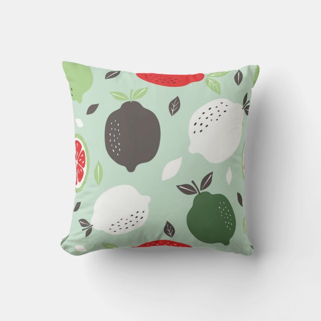 Coussin Fruits citrons Citrus Papier peint Vintage (Recto)