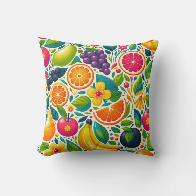 Coussin Fruits colorés (Recto)