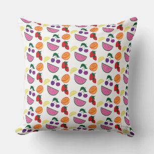 Coussin Fruits colorés Motif d'été, Cool