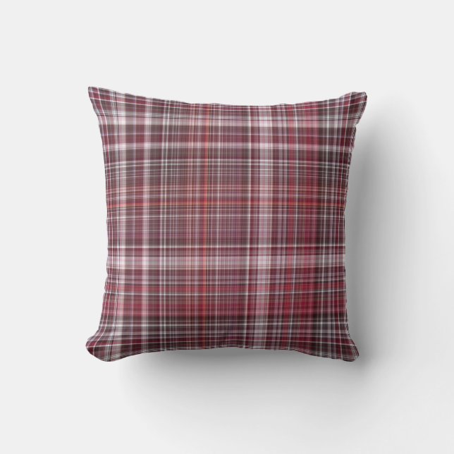Coussin Fruits de framboises sauvages Crimson rouge Plaid (Recto)