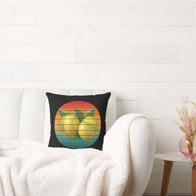 Coussin Fruits de raisin vintage nourriture vegan sain (Canapé)