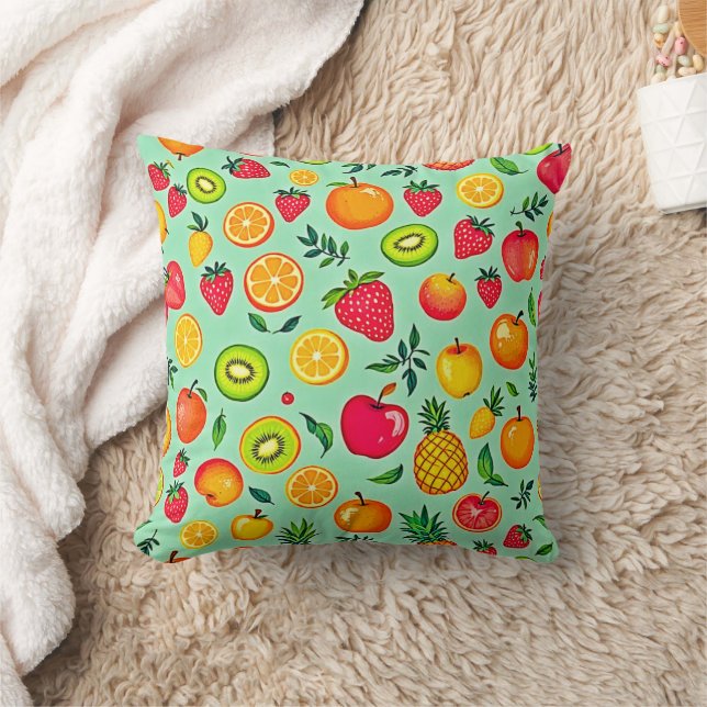 Coussin Fruits d'été Conception transparente (Couverture)