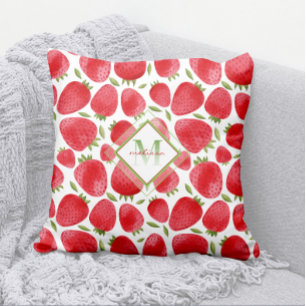 Coussin Fruits d'été Motif Ombre Monogram