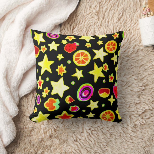 Coussin Fruits d'étoile Motif éclatant couleur (Couverture)
