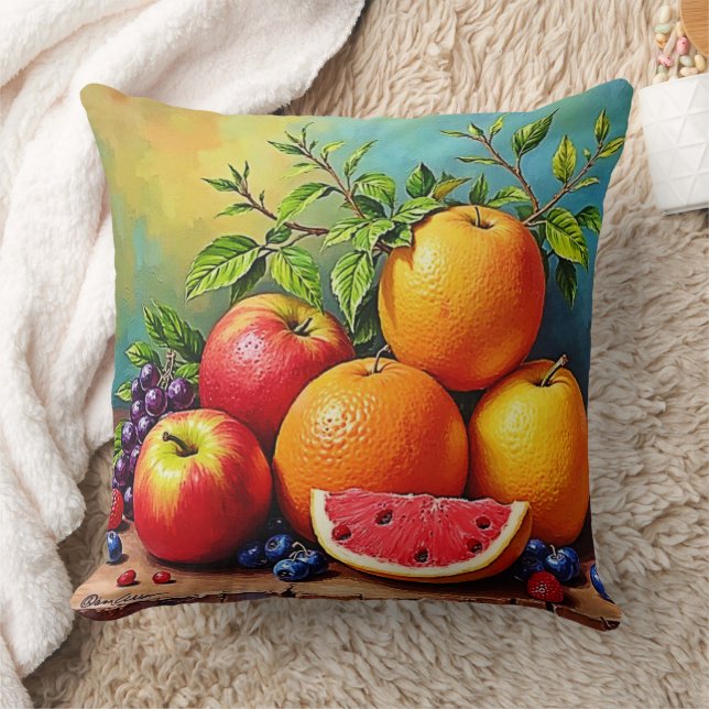 Coussin Fruits frais dans un parfait mélange de design (Couverture)