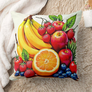 Coussin Fruits frais vibreux, délice design