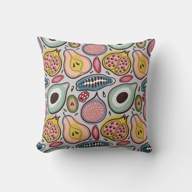 Coussin Fruits motif sans soudure (Recto)