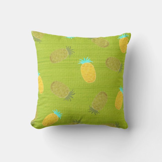 Coussin Fruits tropical d'été Kiwi Vert (Recto)