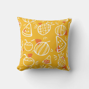 Coussin Fruits tropicaux, ananas et pastèque photos