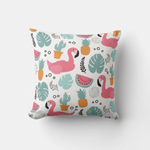 Coussin Fruits tropicaux : motif répétitif.