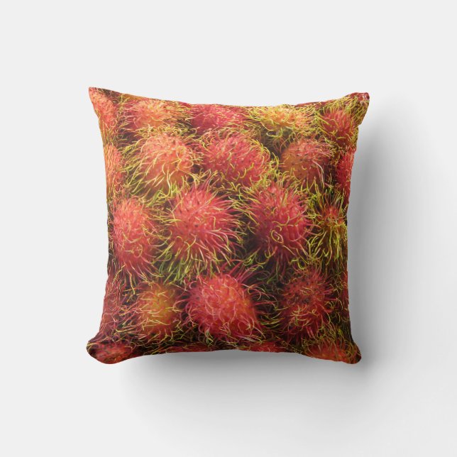 Coussin Fruits tropicaux Rambutan (Recto)
