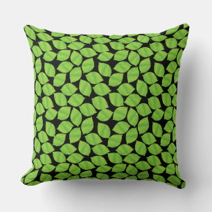 Coussin Fruity Green Limes, Arrière - plan noir à Customis