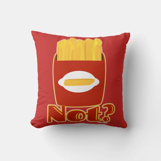 Coussin Fry Not Cheeky French Fries Design (Recto)