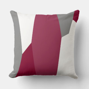 Coussin Fuchsia gris rose et blanc