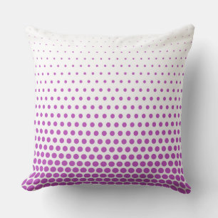 Coussin Fuchsia Polka Dot Blanc moderne
